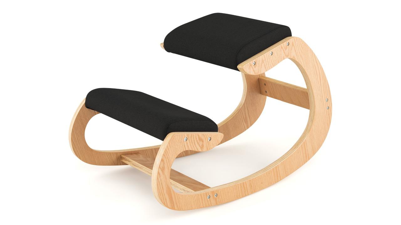 Costway Bentwood Frame Posture Improving Ergonomic Kneeling Chair - Black