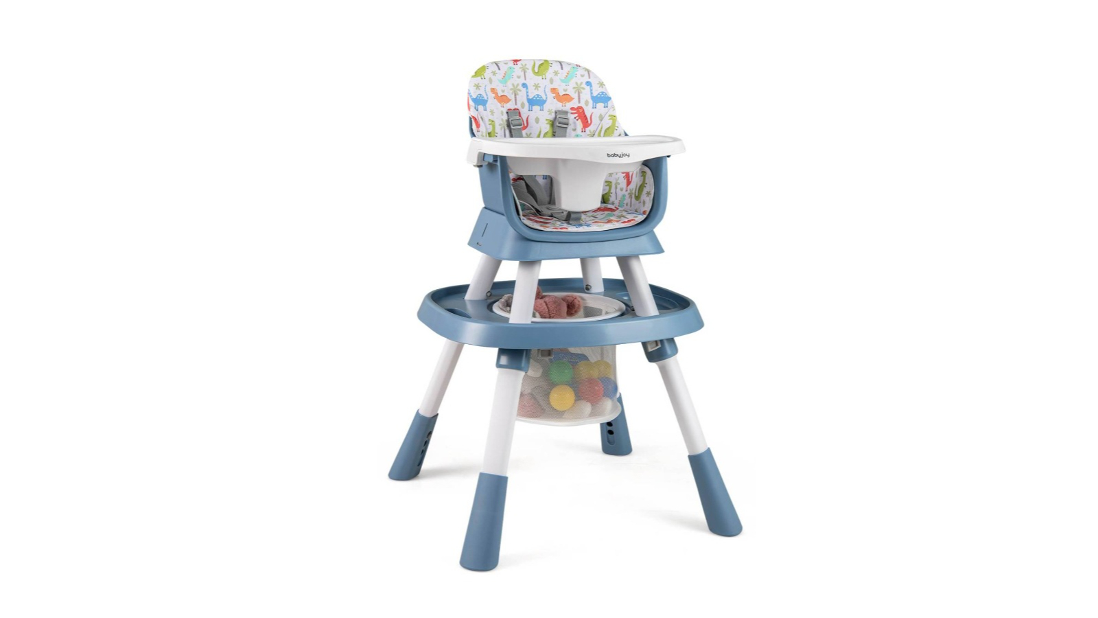 Costway 16-in-1 Foldable Babies High Chair with Adjustable Tray - Celadon