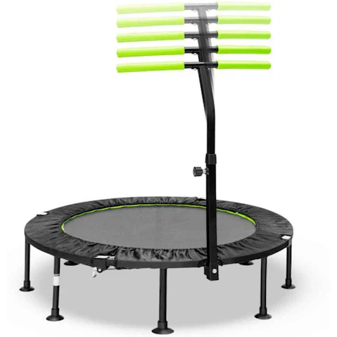 Costway Foldable Mini Trampoline with Adjustable Handrail