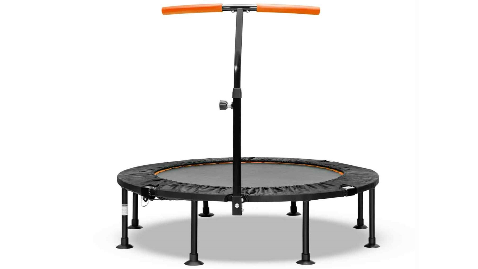 Costway Foldable Mini Trampoline with Adjustable Handrail - Orange