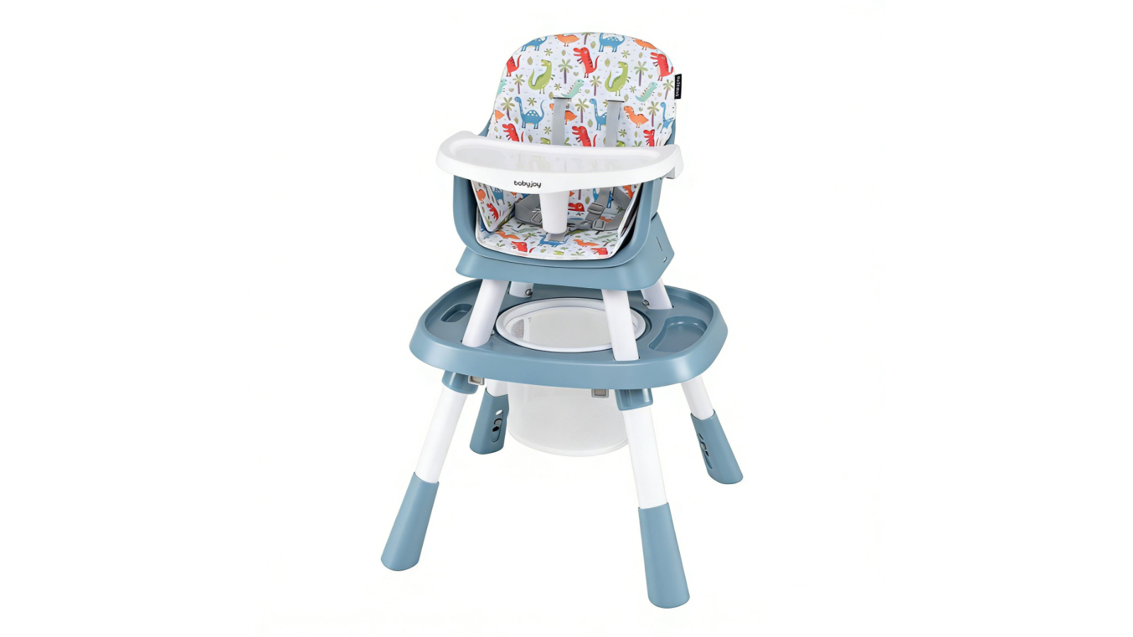 Costway 15-in-1 High Chair with Building Block and Tabletop Activity - Blue