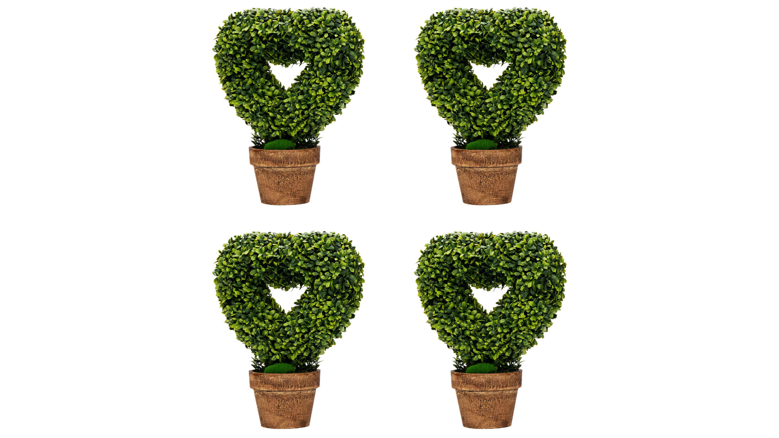 Costway Set of 4 Artificial Mini Potted Greenery Plant