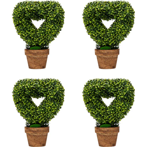 Costway Set of 4 Artificial Mini Potted Greenery Plant