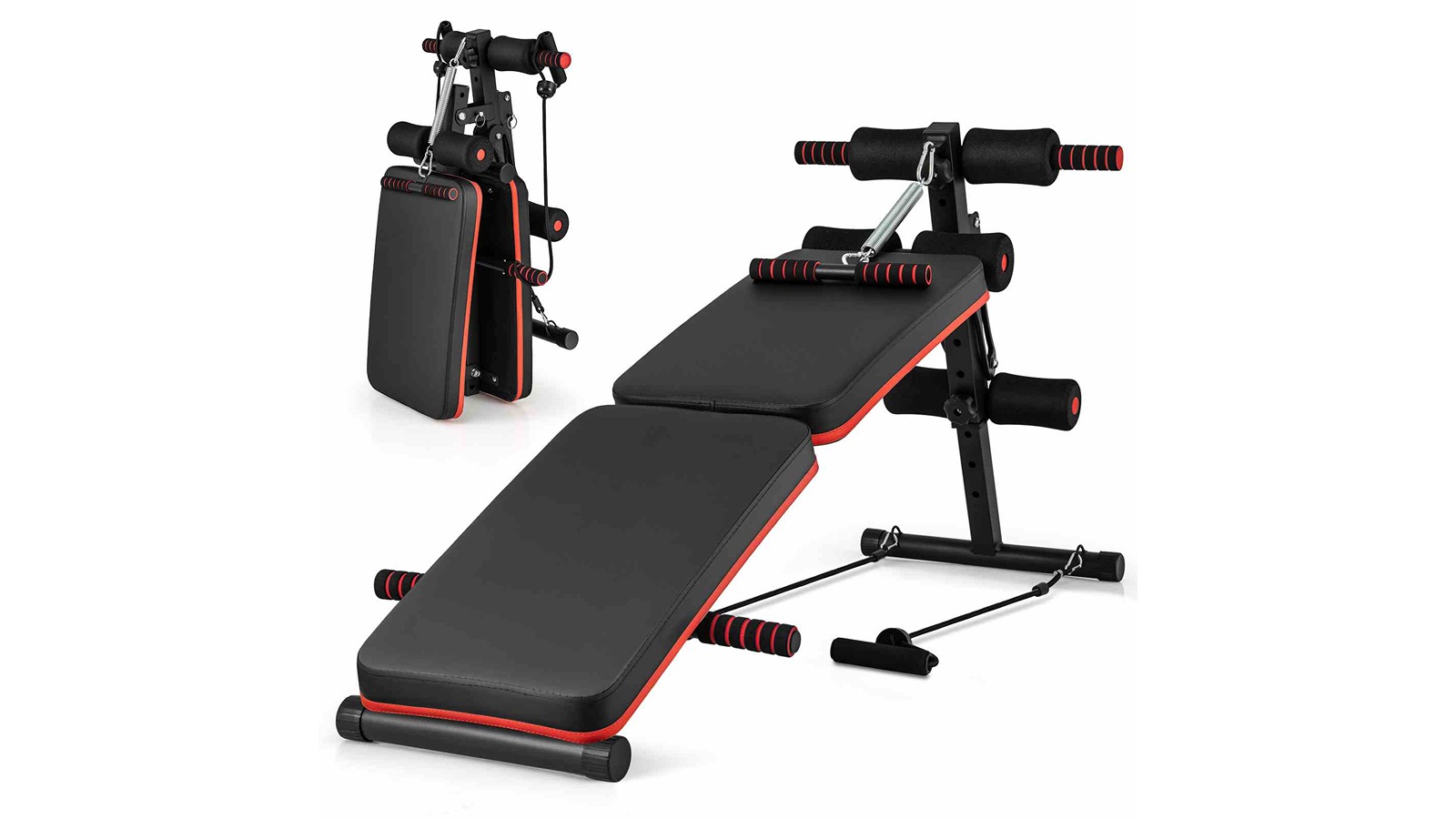 Costway 4 Position Multifunctional Ab Exercise Bench - Black