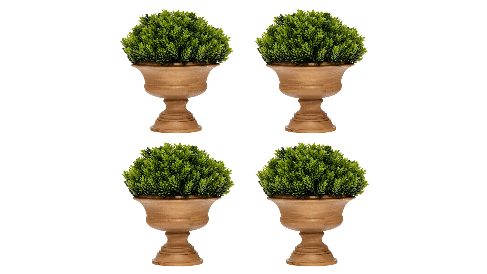 Costway Set of 4 Fake Mini Potted Greenery Plant
