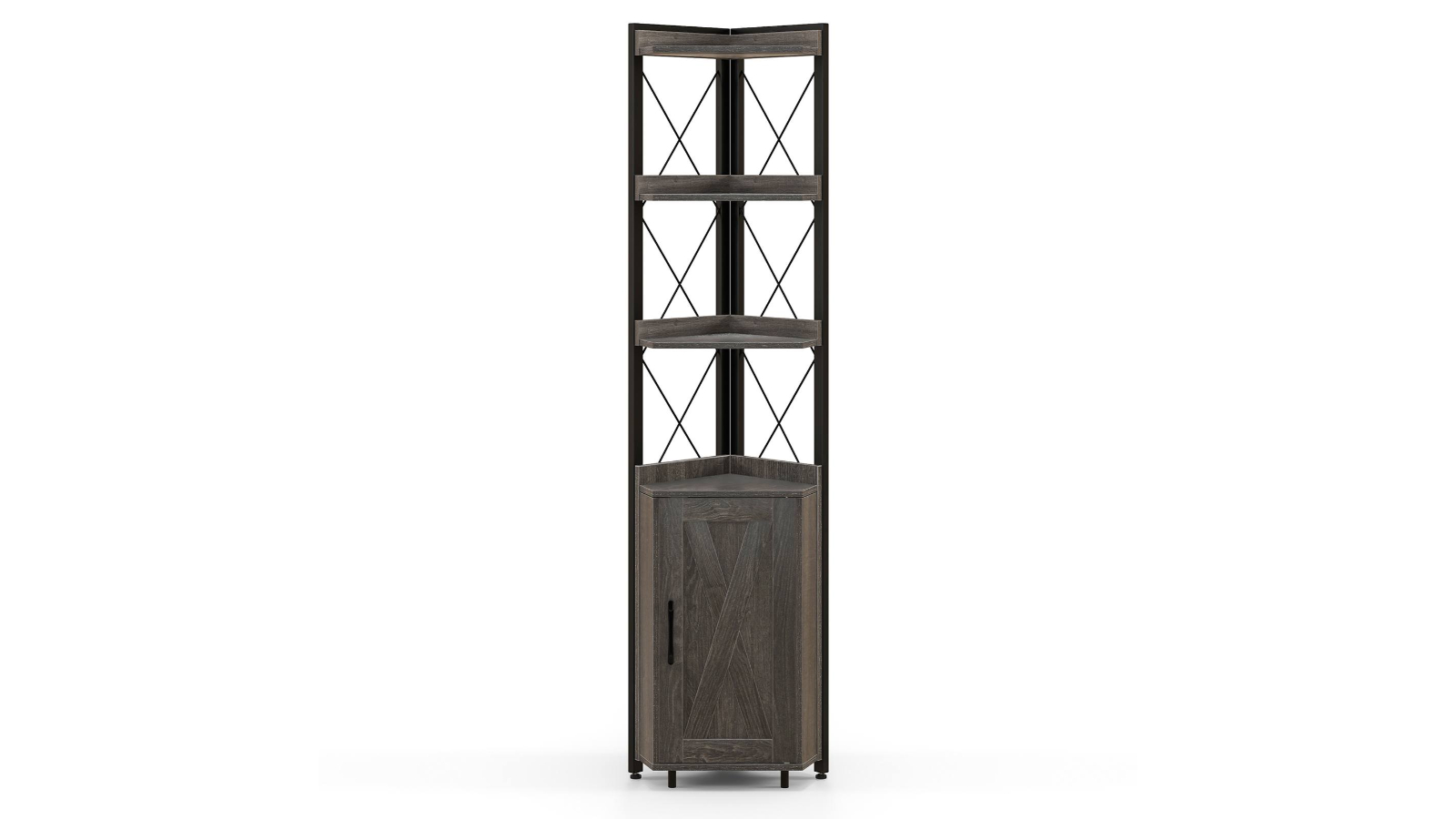Costway 6-Tier Corner Display Standing Rack with Bookshelf
