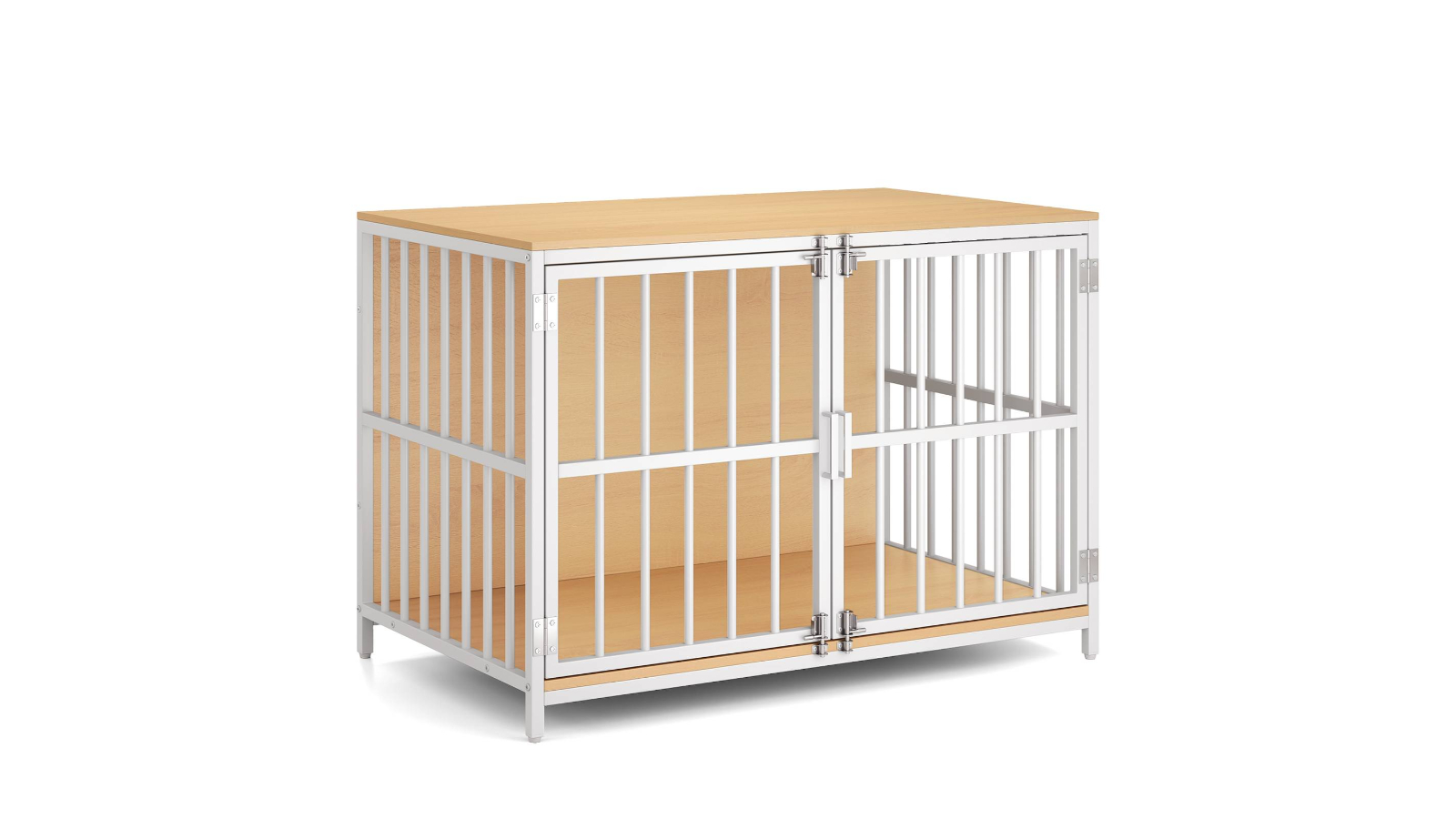Costway Heavy-Duty Dog Crate with Dual Lockable Door 