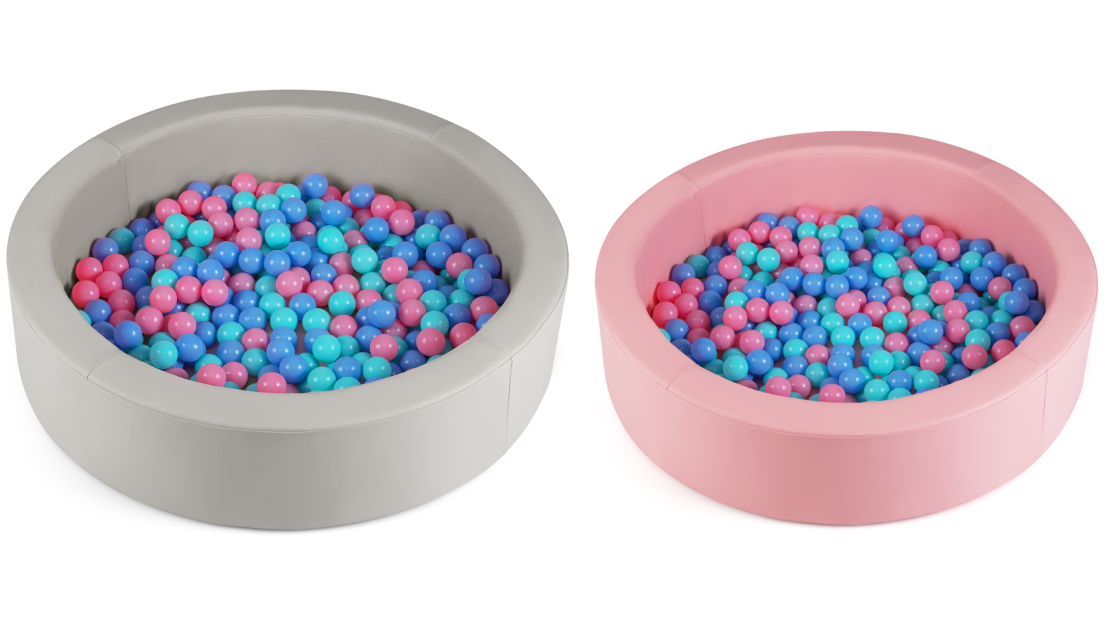 Costway 105 x 24cm Soft Foam Ball Pit Play Pool with 200 Balls, Washable PU Cover and Storage Bag