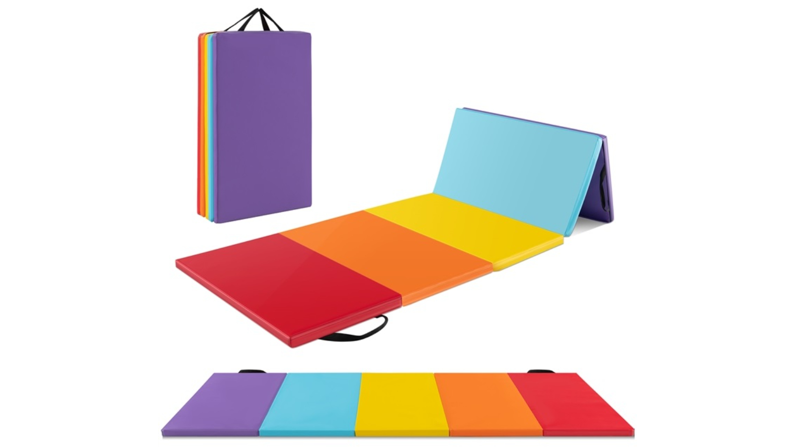 Costway 5-Panel Folding Gymnastics Mat - 200 x 75cm