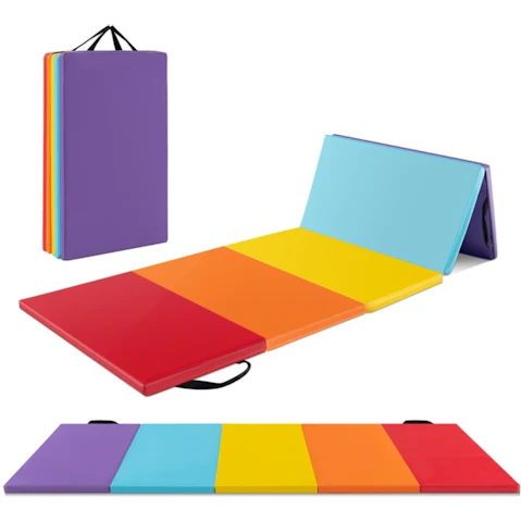 Costway 5-Panel Folding Gymnastics Mat - 200 x 75cm