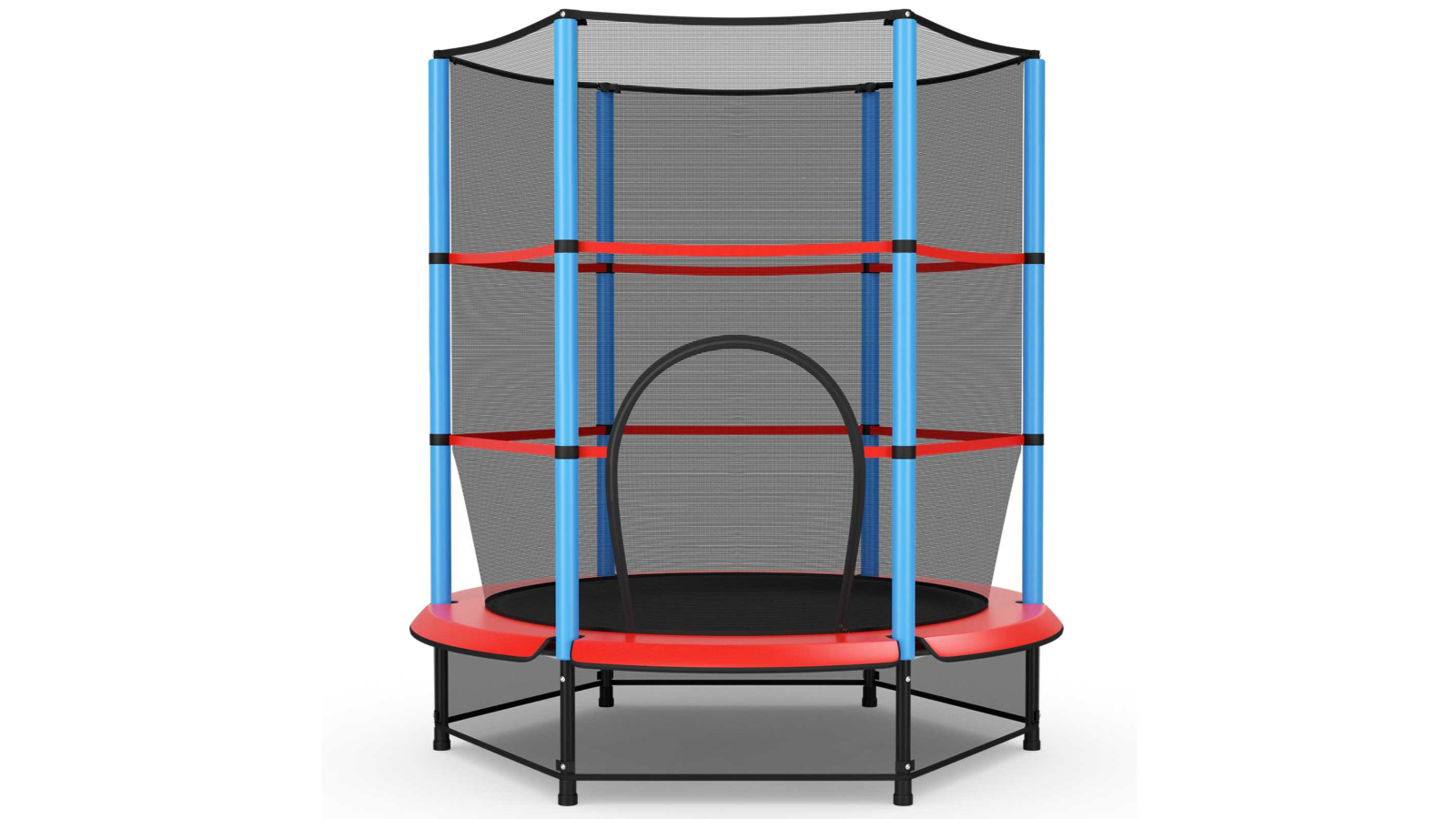Costway 140cm Mini Trampoline Rebounder with Enclosure Net