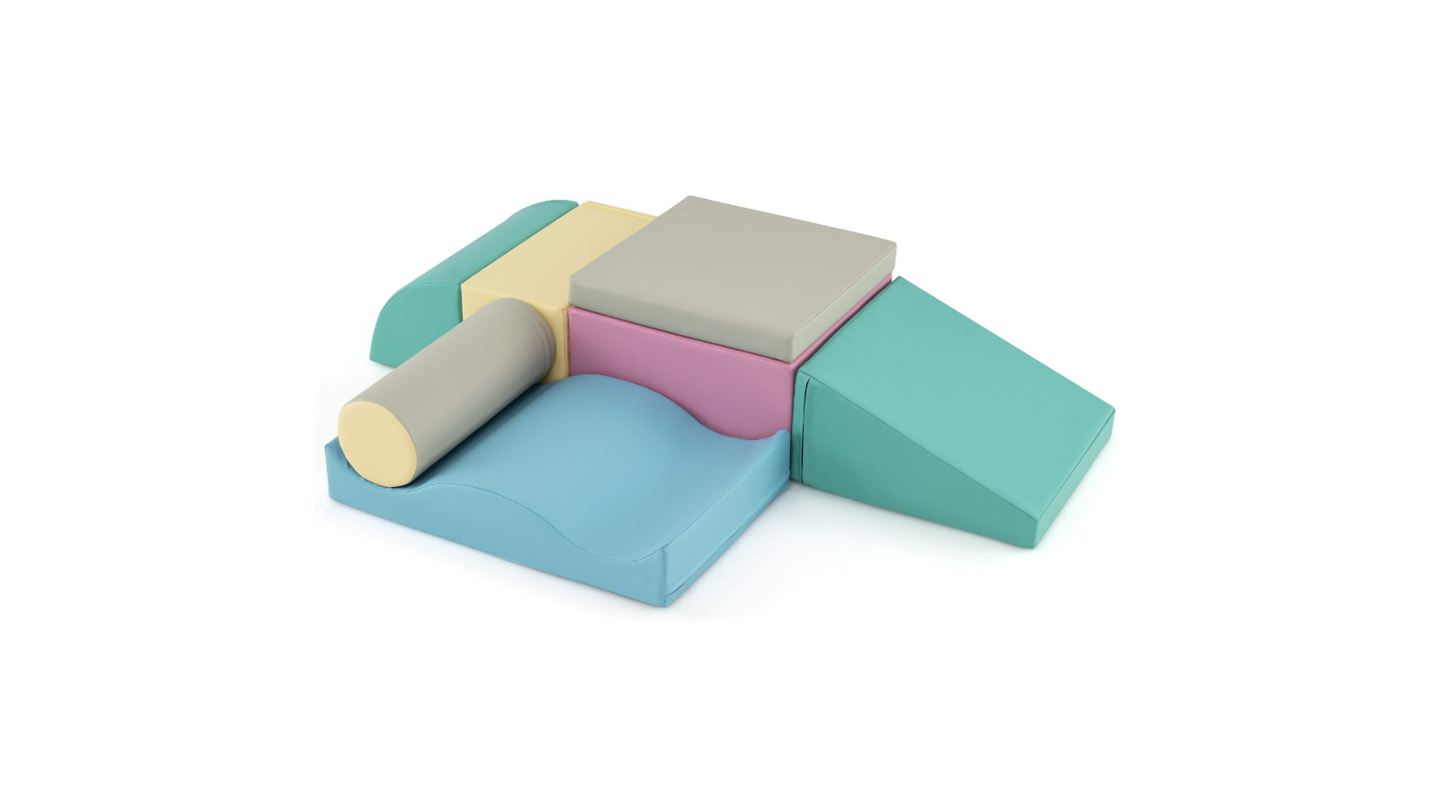 Costway 7 Piece Soft Foam Building Blocks Playset