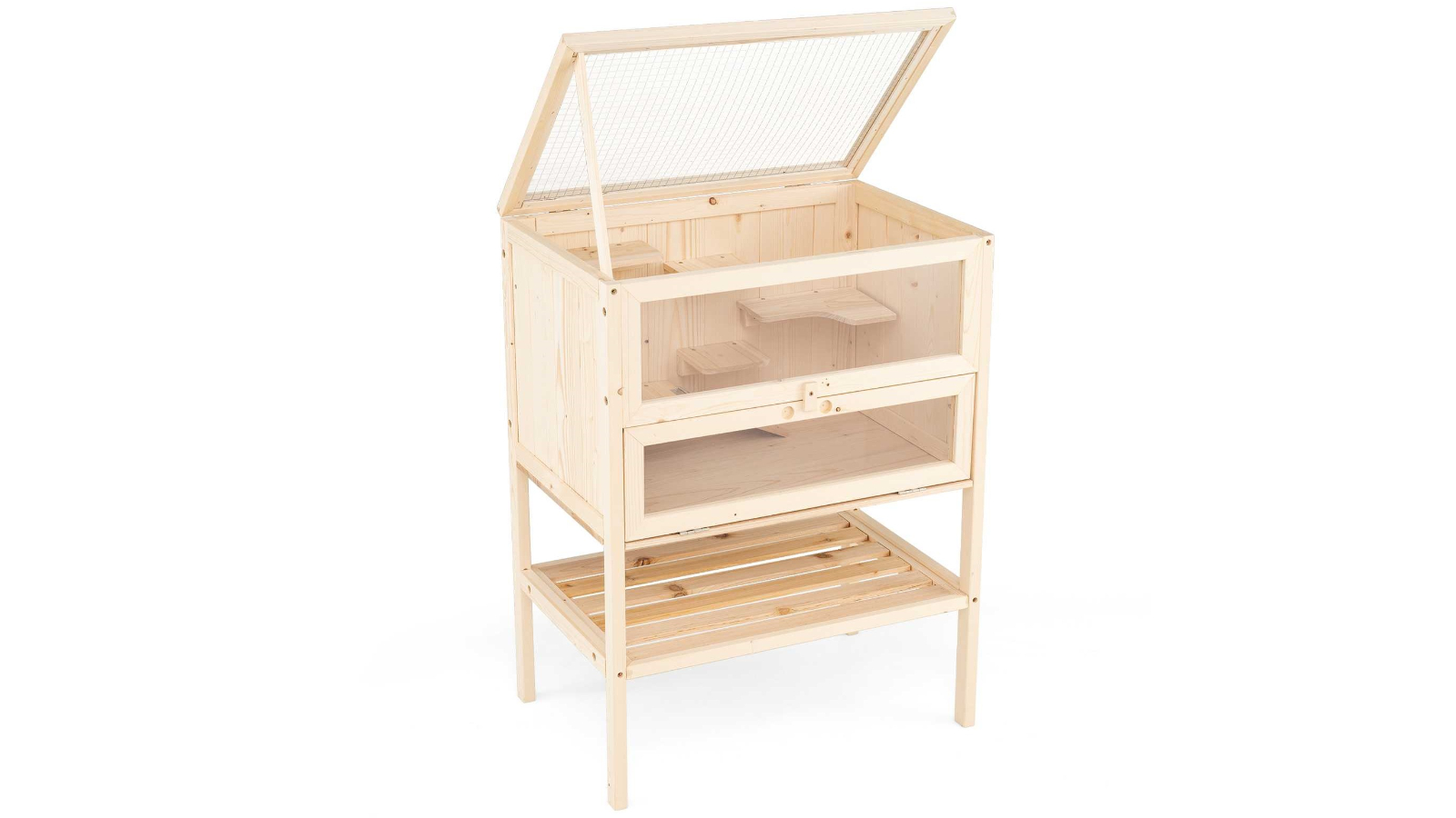 Costway 80cm Freestanding Wood Hamster Cage