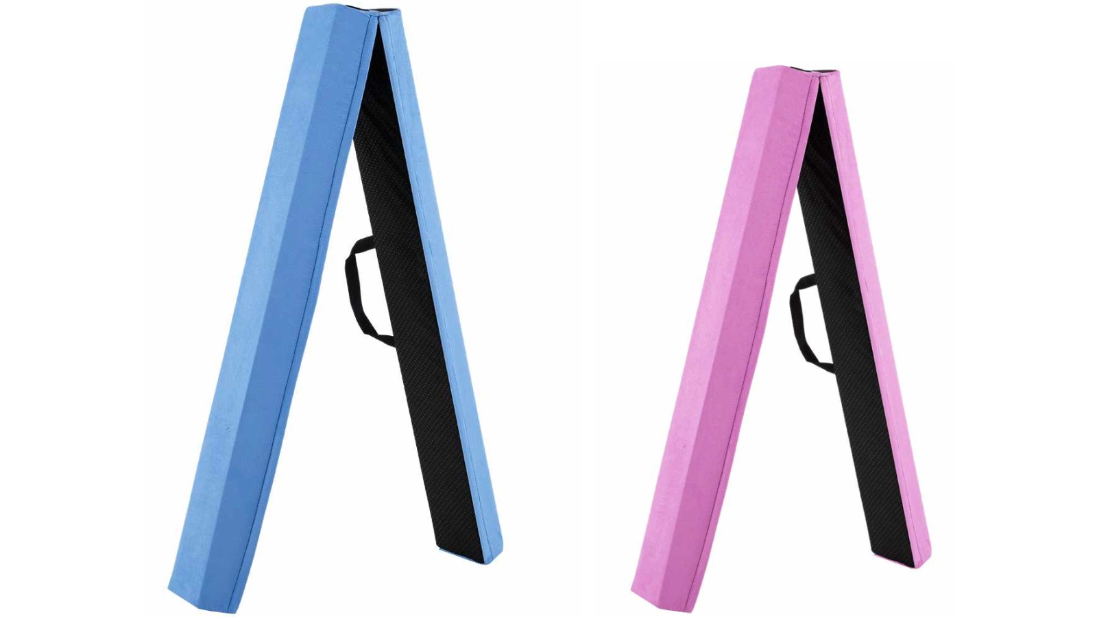 Costway 2.1m Non-Slip Folding Foam Balance Beam with Suede Cover and Handle
