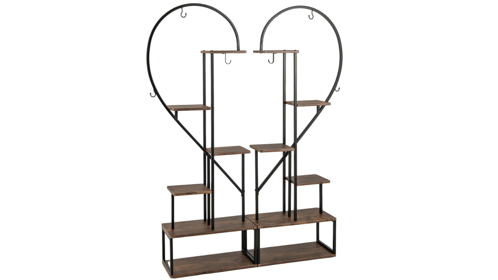 Costway 6-Tier Heart-Shape Metal Plant Stand Set