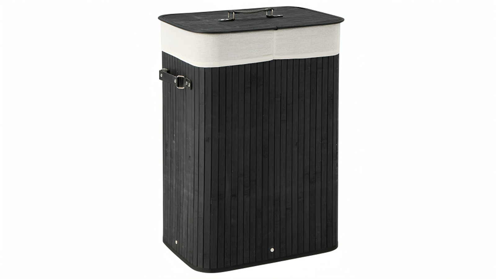 Costway 72 Litre Bamboo Collapsible Laundry Hamper - Black