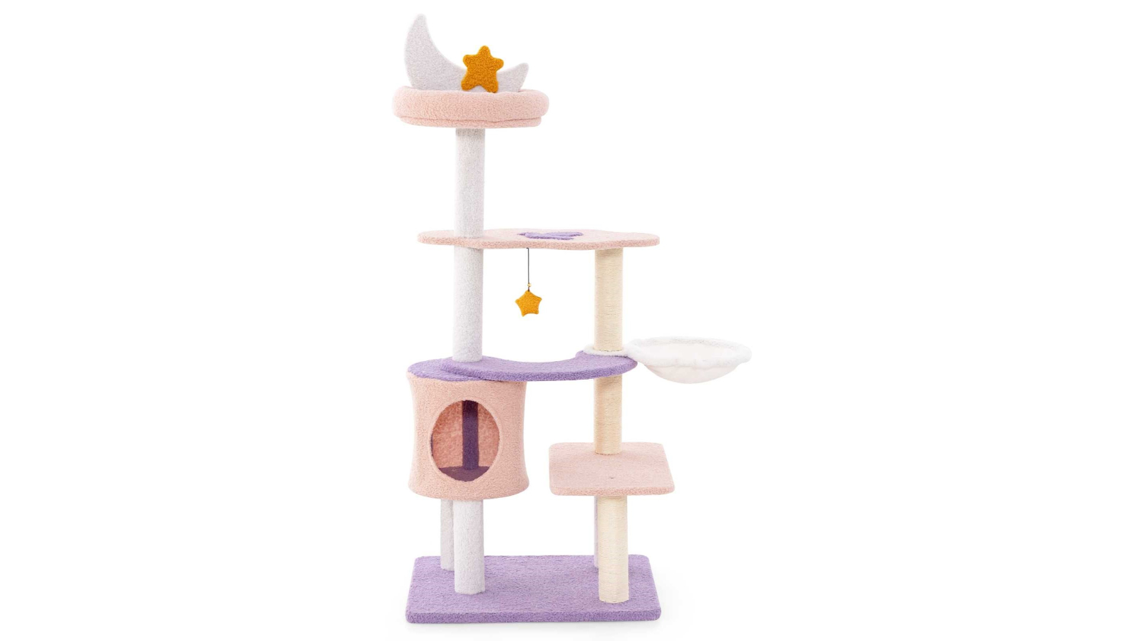 Costway Cat Tree Scratching Post with Hammock - 140cm