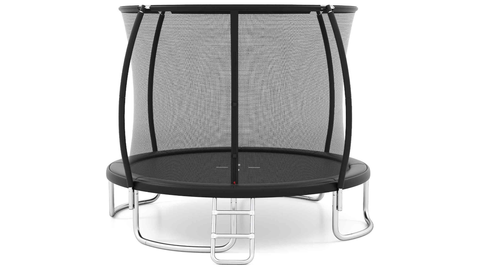 Costway 10ft Outdoor Trampoline with Enclosure Net Ladder - Black