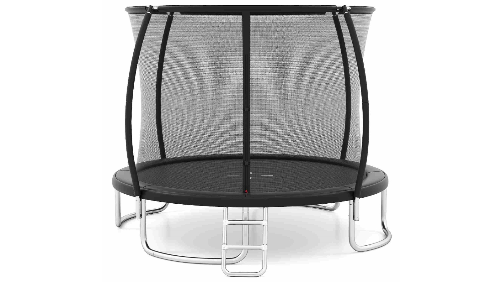 Costway 12ft Outdoor Trampoline with Enclosure Net Ladder - Black