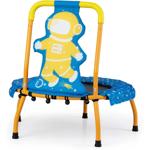 Costway Mini Trampoline Astronaut Theme Indoor/Outdoor Jumping Mat - Blue