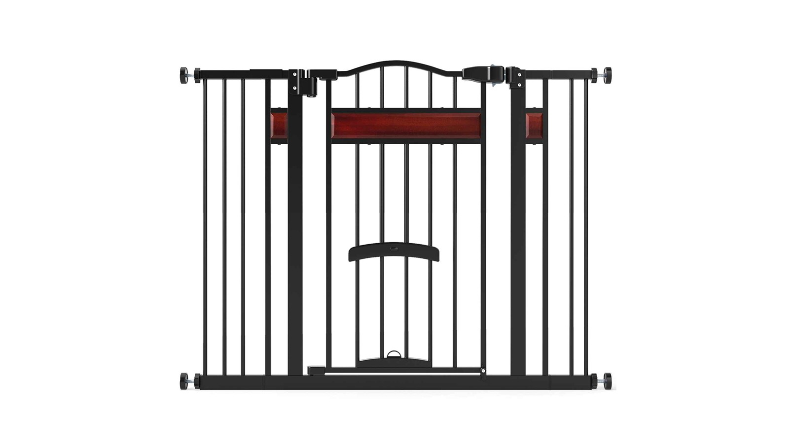 Costway 74-104cm Pet Expandable Doorway Gate - Black