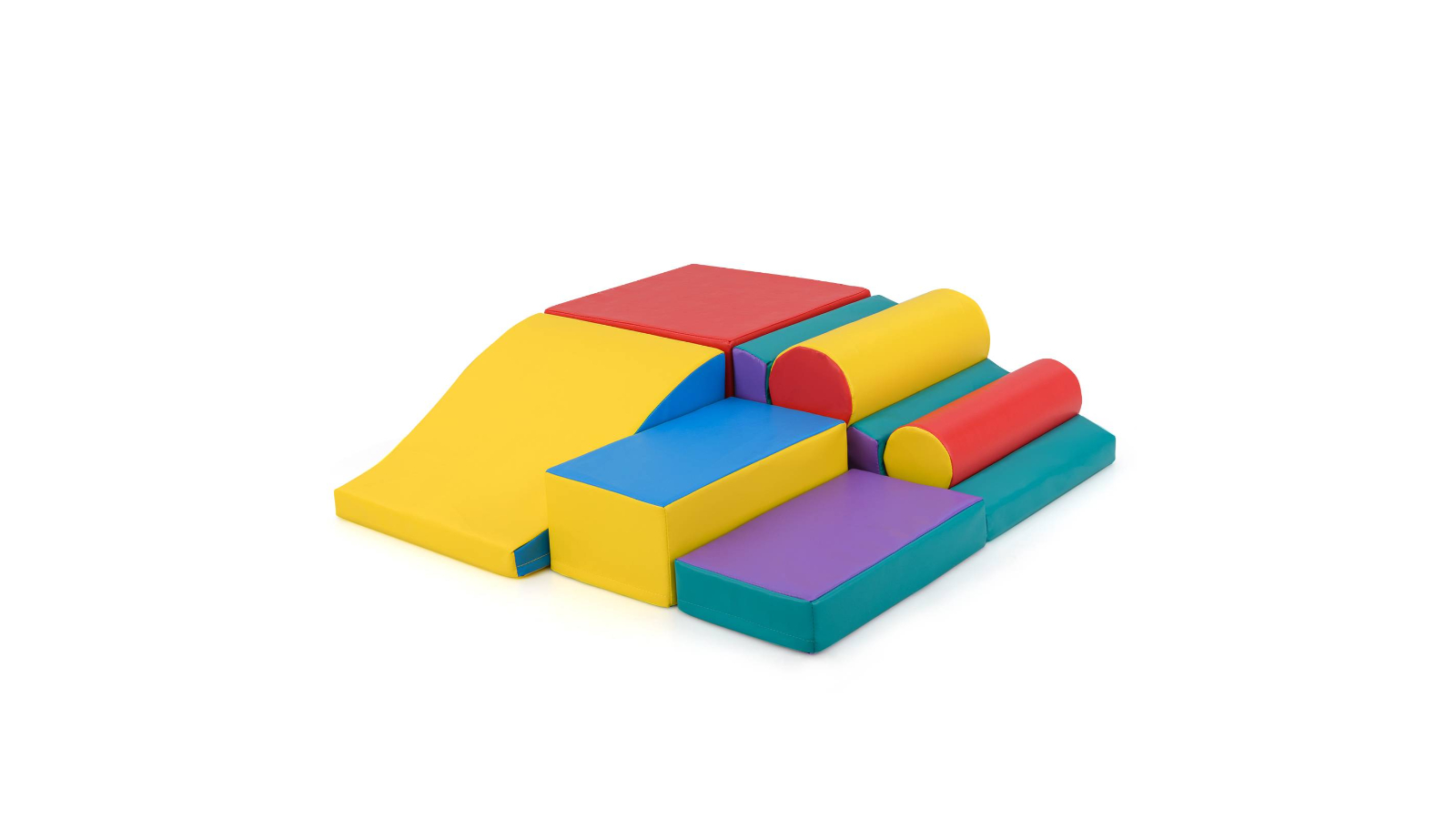 Costway 7 Piece Foam Climb and Crawl Building Blocks Playset | Harvey ...