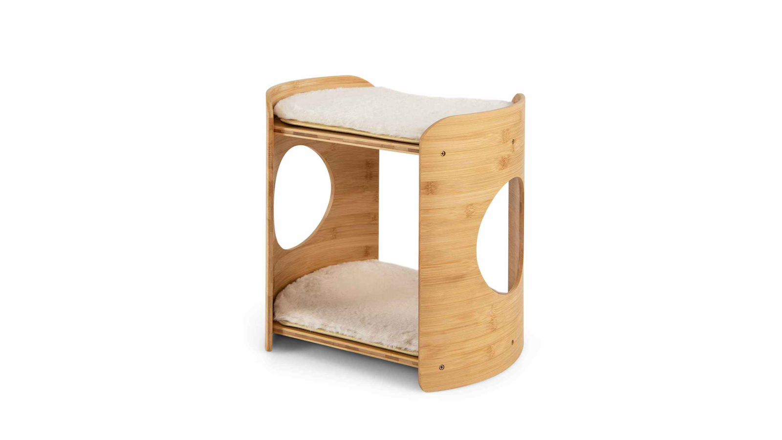 Costway Cat 2-Tier Bamboo Tree Tower Bed