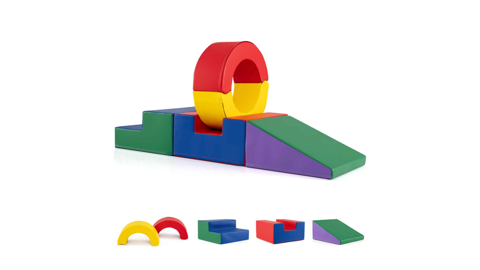 Costway 5 Piece Foam Climbing Blocks Playset