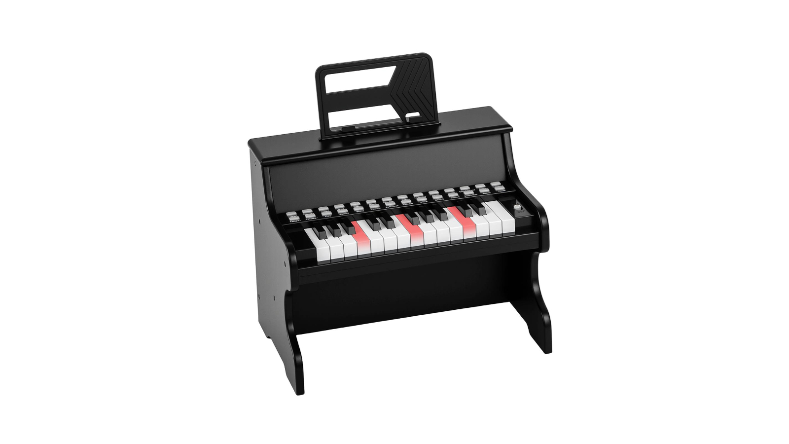 Costway 25 Keys Mini Digital Piano Keyboard with Stand and Teaching Mode - Black