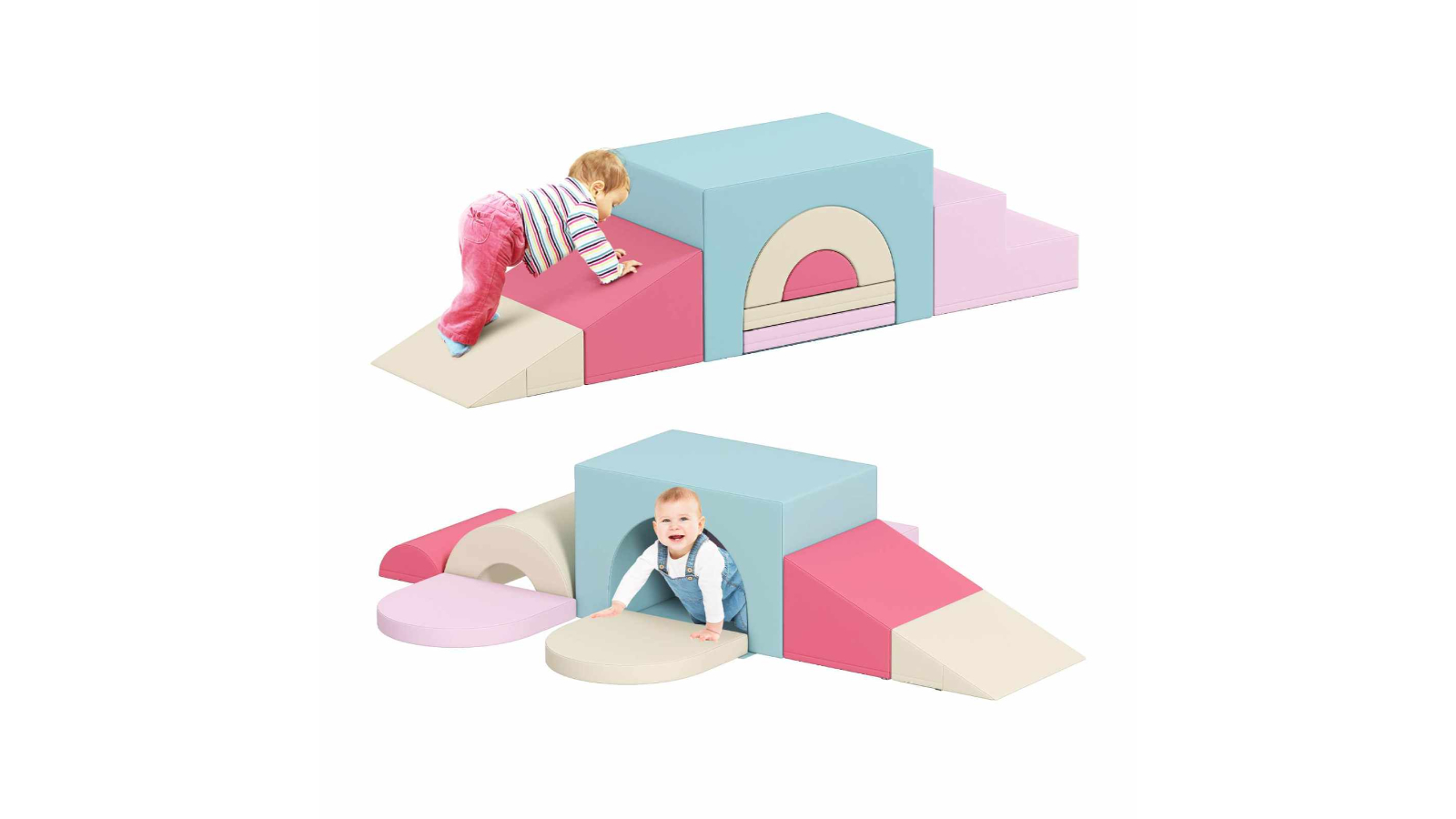 Costway 7 Piece Foam Climbing Blocks Structure