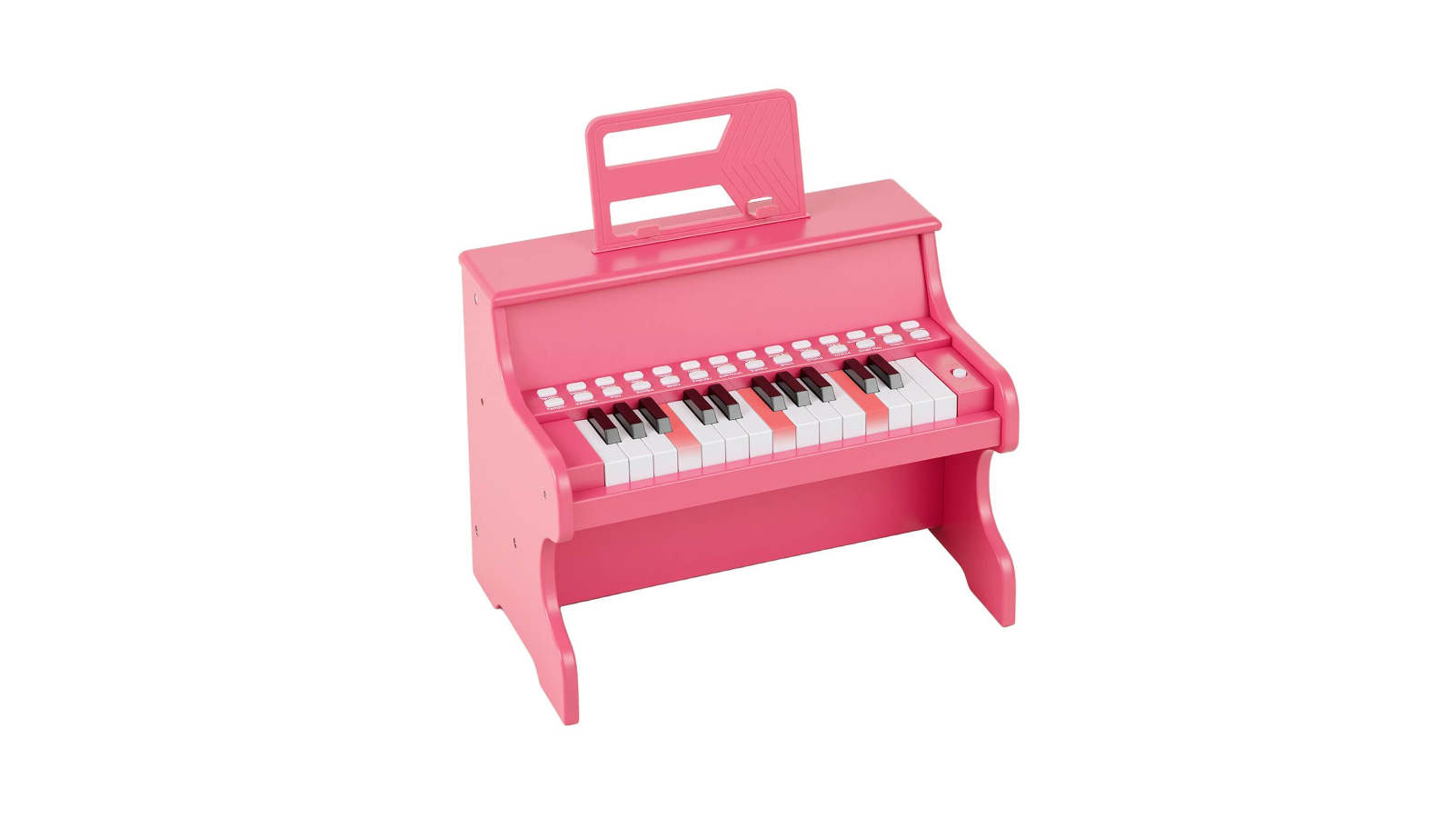 Costway 25 Keys Mini Digital Piano Keyboard with Music Stand and Teaching Mode - Pink