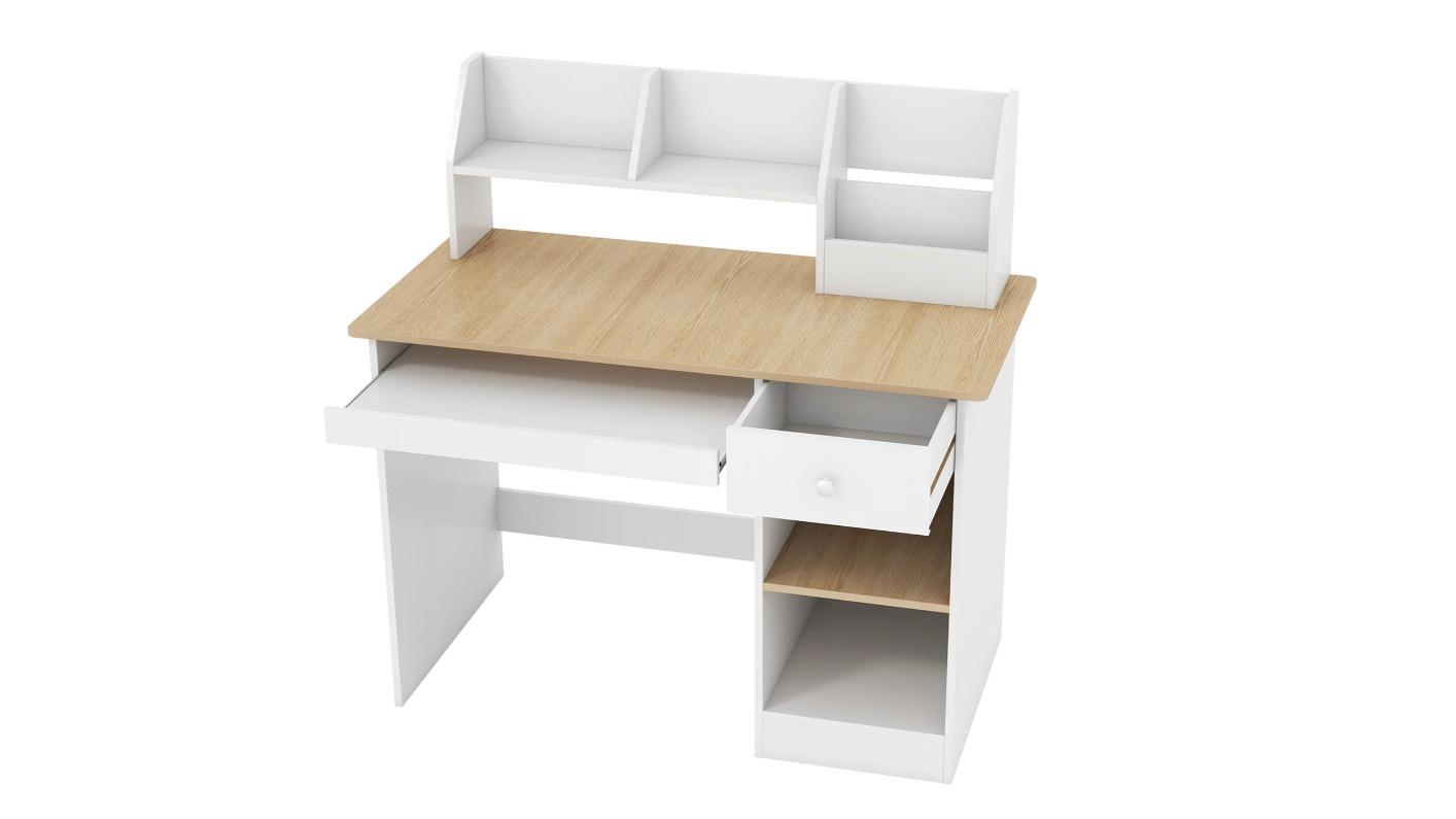 Costway Workstation Storage Cabinet Computer Office Study Table - Natural
