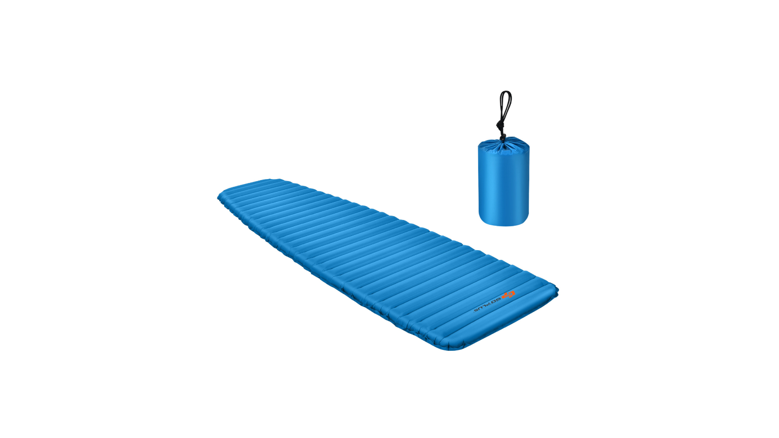 Costway 197cm Inflatable Outdoor Camping Mattress with Carry Bag - Blue
