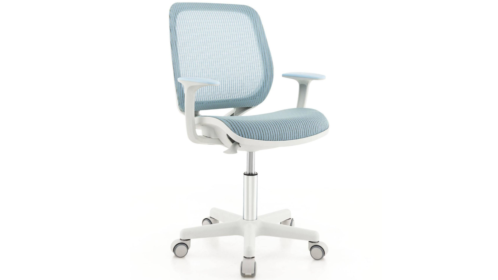 Costway Kids Computer Desk Swivel Chair with Adjustable Height - Blue