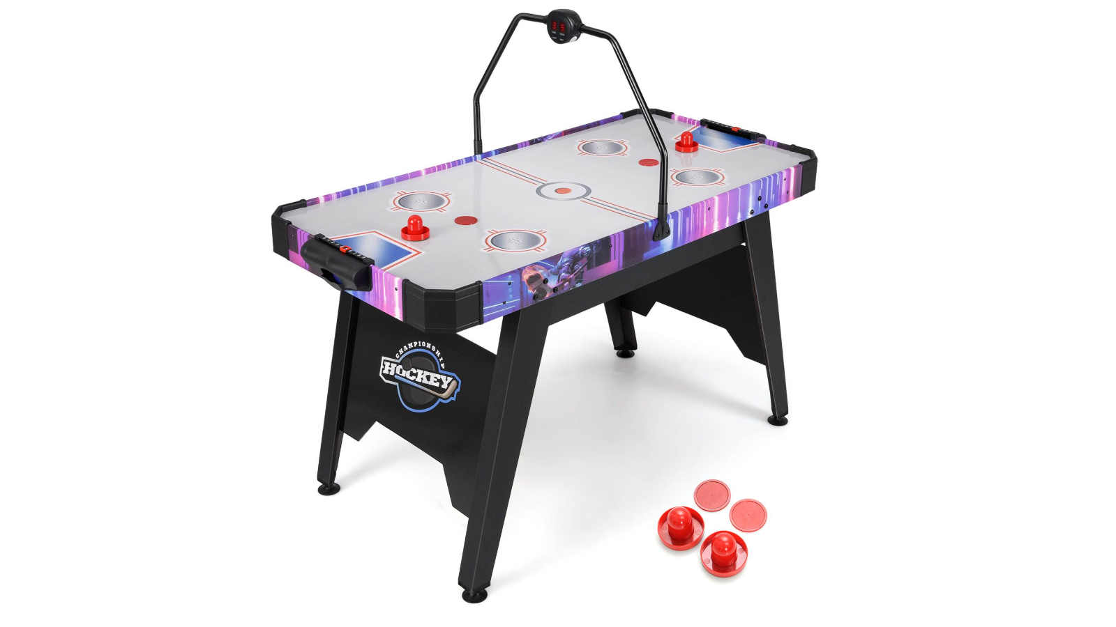 Costway 145cm Air Hockey Table with 12V Motorand Digital Scoreboard