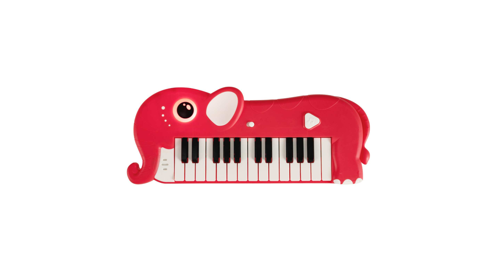 Costway 25-Key Elephant Shape Portable Keyboard with Music and Light - Red