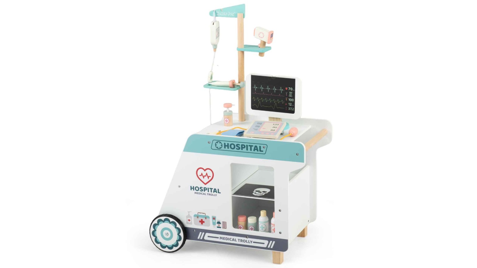 Costway Doctor Rolling Cart Playset