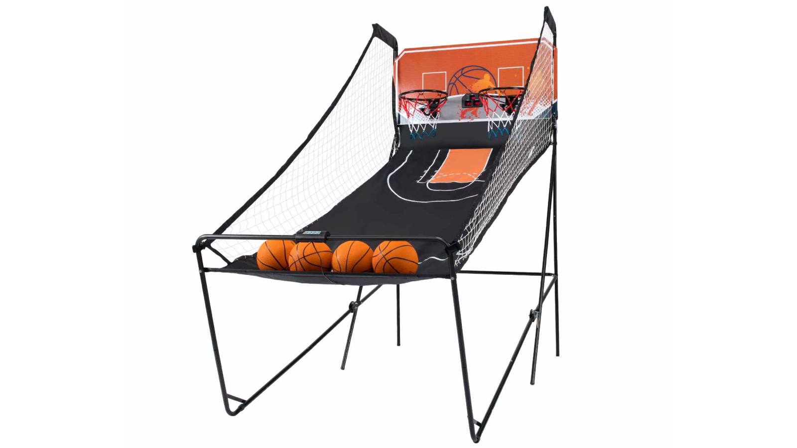 Costway Dual Shot 2-Player Arcade Basketball Game with 8 Play Mode, 4 Ball and LED Scorer
