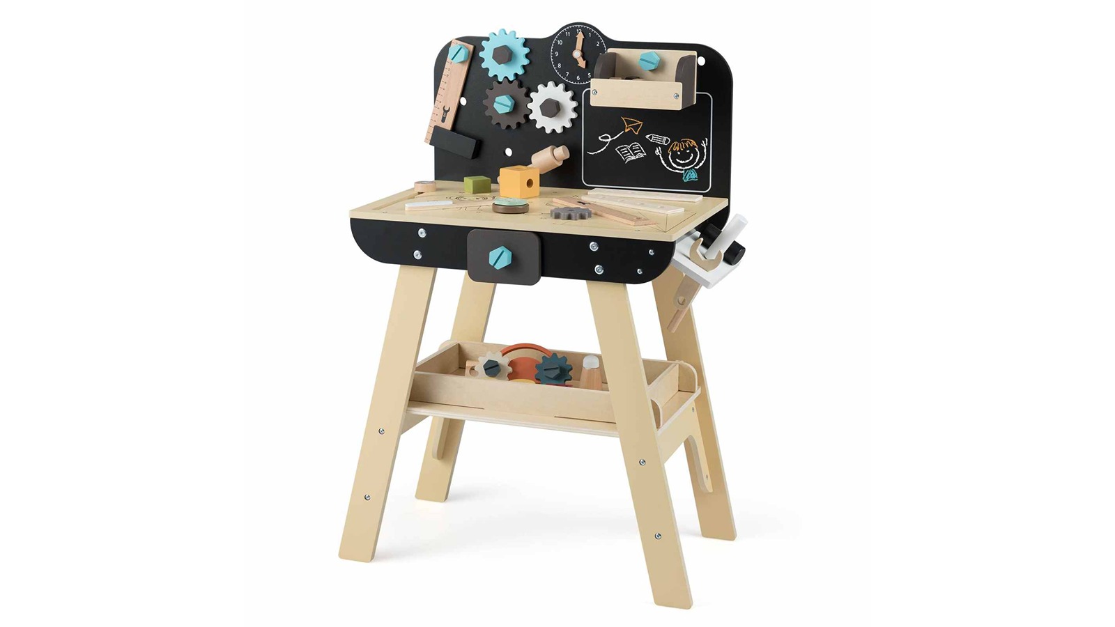Costway Wooden Play Construction Workbench with Tool Set