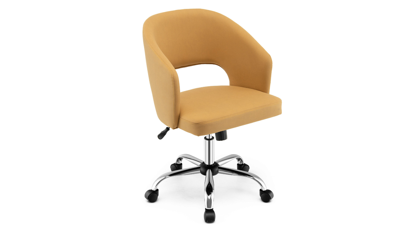 Costway Adjustable Swivel Office Chair - Yellow