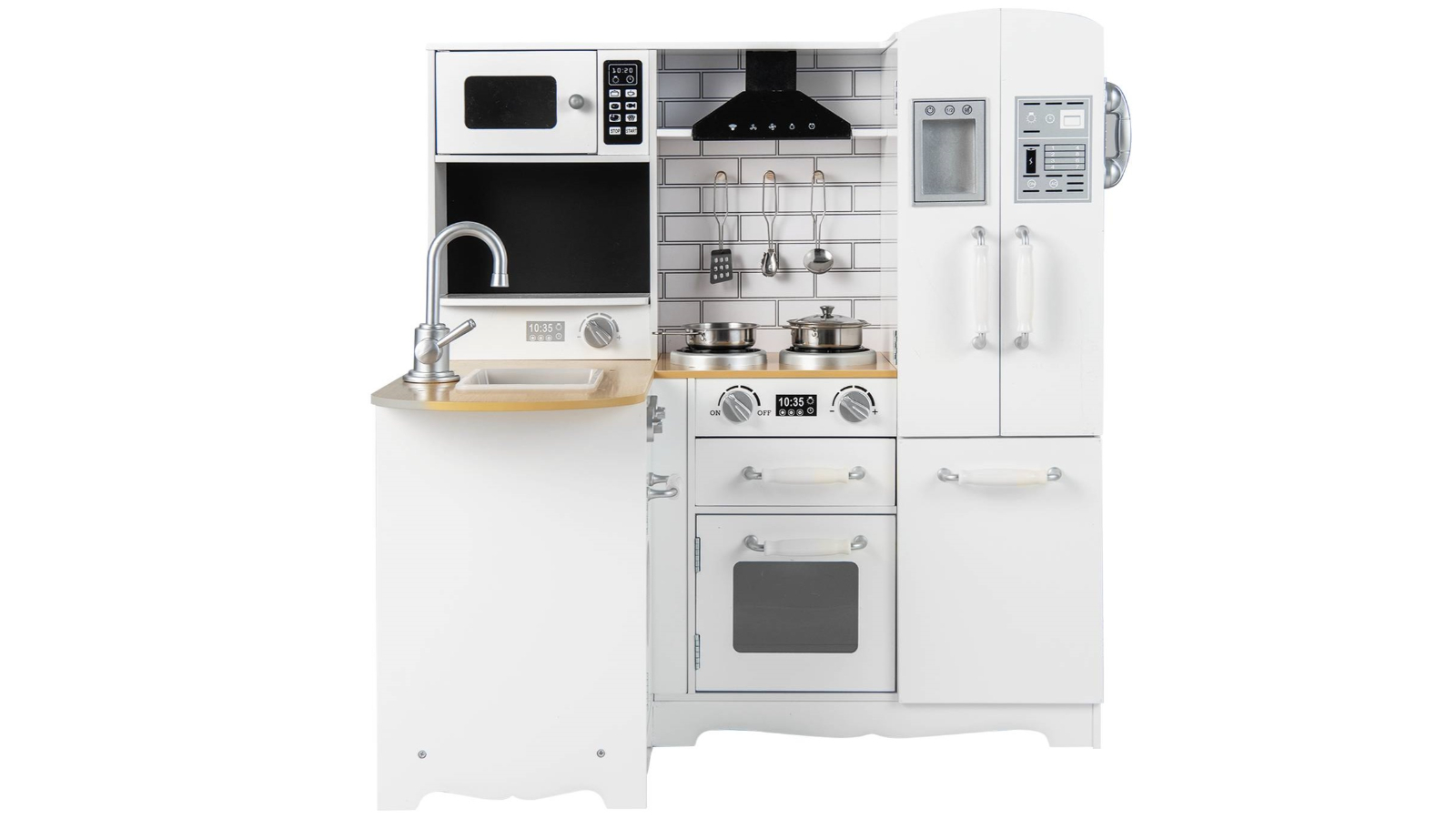 Costway Corner Kitchen Wood Playset