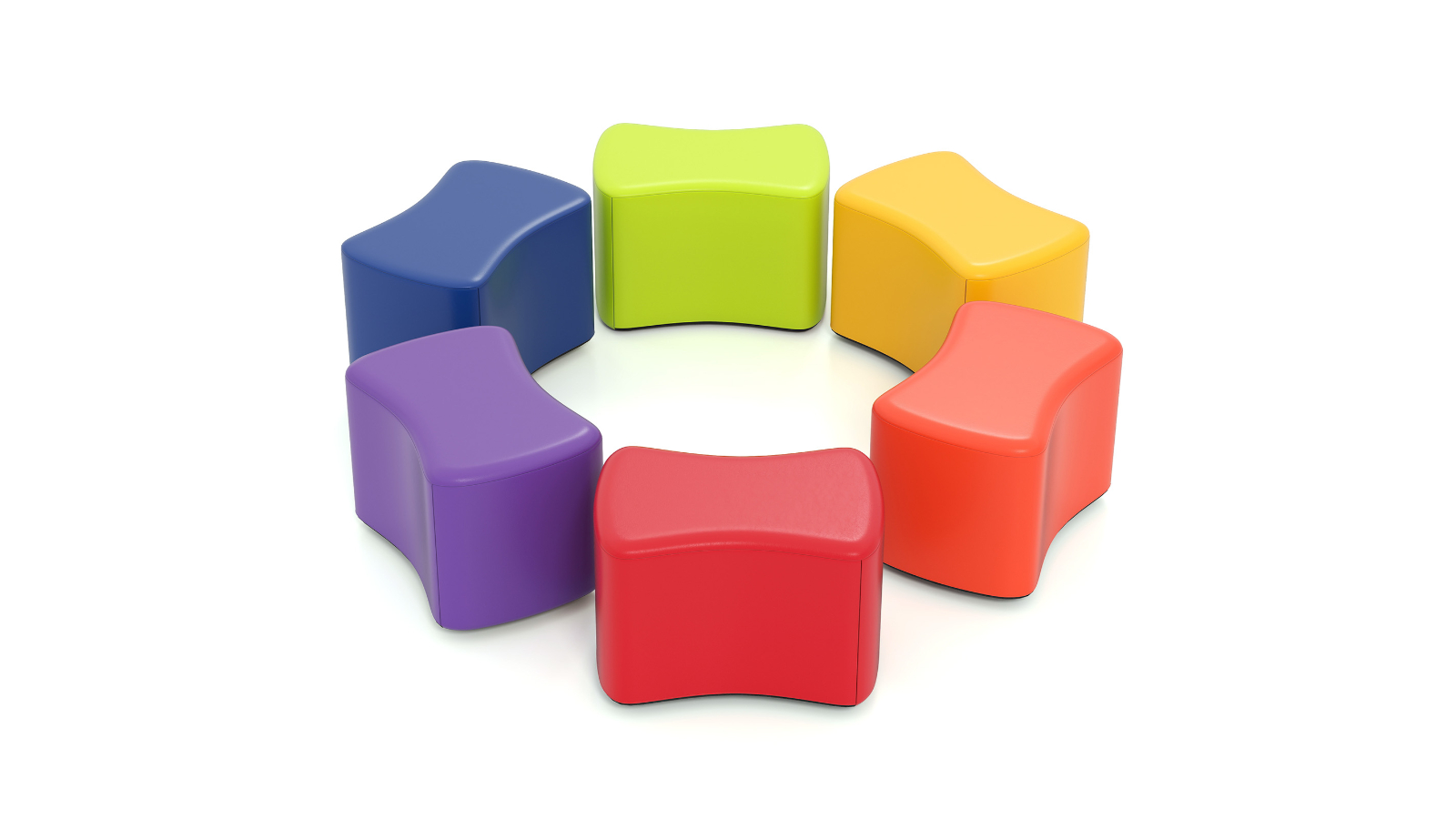 Costway 6 Piece Soft Foam Block Playset with Carry Handle Activity Play Toy
