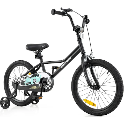 Costway 3-8year Boys/Girls Black Training Wheel