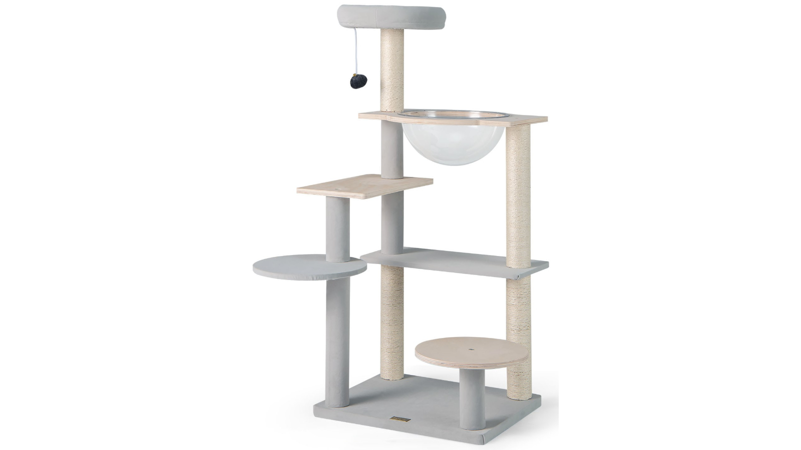 Costway Cat Tower Condo with Sisal Scratching Post and Space Capsule - 113cm