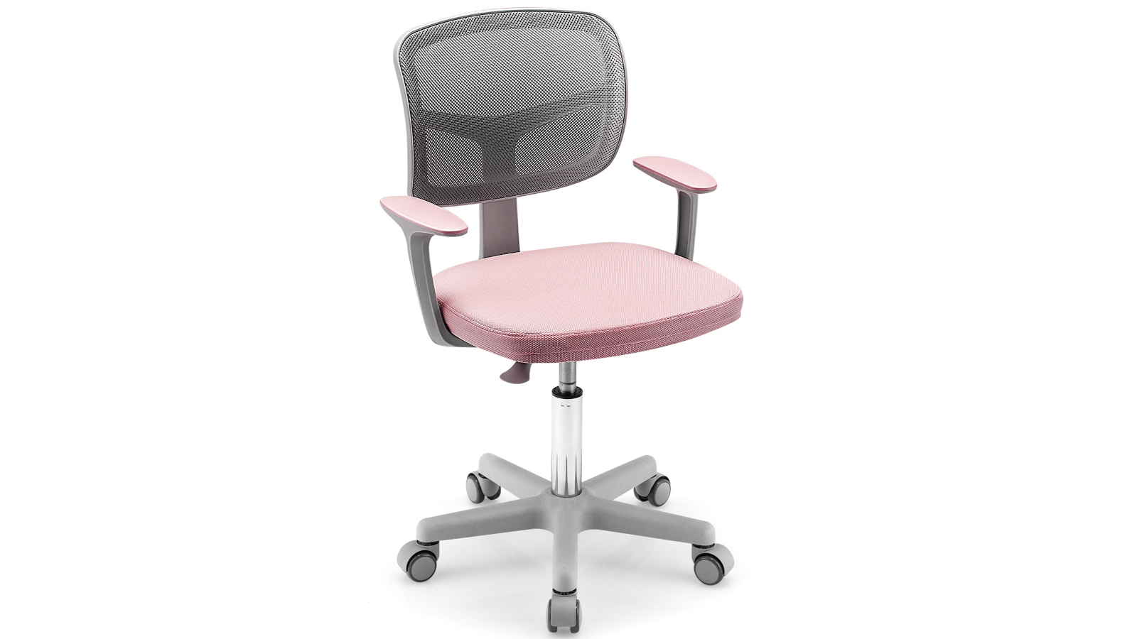 Costway Ergonomic Study Computer Chair  with Adjustable Seat - Pink