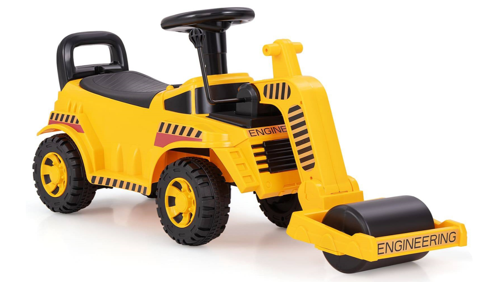 Costway Road Roller Construction Ride-On Push Car - Yellow | Harvey Norman