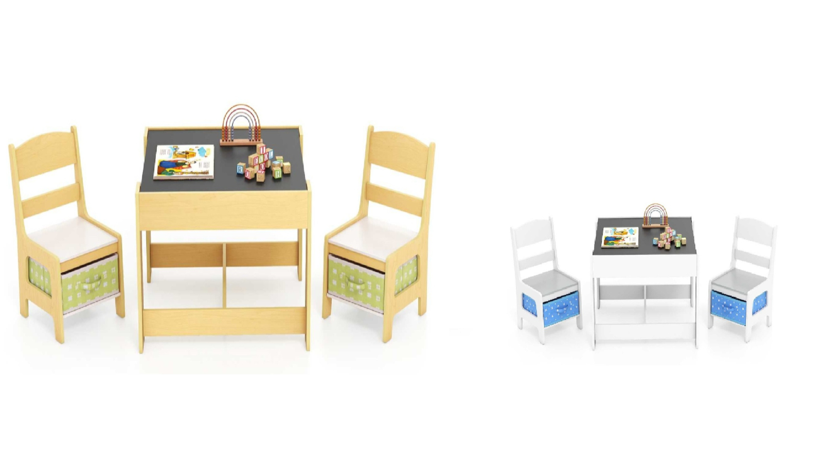 Costway Kids Reversible Activity Table and Chair Set
