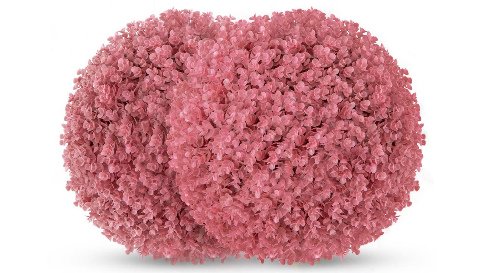 Costway 2 x Artificial Topiary Ball Faux Decorative Ball Faux Green Ball Plant - Pink