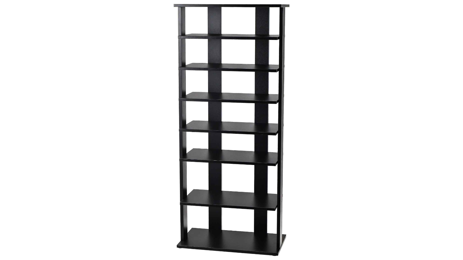 Costway 7-Tier Tall Patented Shoe Rack - Black