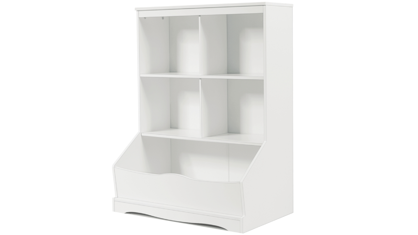 Costway 3-Tier White Kids Cube Storage Bookcase Shelf